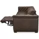 Savion Deux 43" Brown 3-Seater 126" Sofa with Dual Power Recliners and Triple Power Headrests