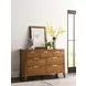 Cherryline Cherry 7 Drawer Scale Dresser with Rectangular Landscape Mirror