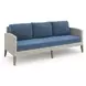 Carezza Dark Blue and Natural Upholstered 5 Piece Conversation Set