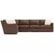 Ventura Brown 4 Piece Sectional with Pillows
