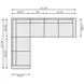 Ventura Brown 4 Piece Sectional with Pillows