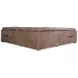 Lioni Brown Leather 3 Piece Modular Power Reclining Sectional with USB Charging