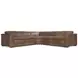 Lioni Brown Leather 3 Piece Modular Power Reclining Sectional with USB Charging