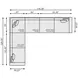 Nest Brown Leather 4 Piece Modular RAF Sectional with Pillows
