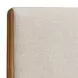 Brasea Beige and Lume Performance Fabric King Upholstered Panel Bed