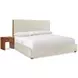 Brasea Beige and Lume Performance Fabric Upholstered Panel Bedroom Set