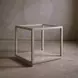 Glaze Bezel Square Glass Top End Table