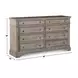 Highland Brown 8 Drawer Dresser and Mirror