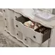 Cambric Creme 6 Drawer Helene Dresser with Arched Serpentine Mirror