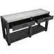 Plum Creek Ravenwood Black and White Rectangular Marble Top Sofa Table