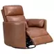 Arcadia Vintage Whiskey Leather Swivel Glider Power Recliner with USB Charging
