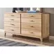 Ashford Pure Ash 8 Drawer Dresser with Rectangular Mirror