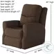 Fame Athens Truffle Wall Hugger Recliner