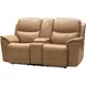 Kaden Elliott Taupe Leather Power Reclining Living Room Set with Power Lumbar and USB Charging