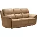 Kaden Elliott Taupe Leather 88" Power Reclining Sofa with Power Lumbar and USB Charging