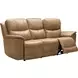 Kaden Elliott Taupe Leather 88" Power Reclining Sofa with Power Lumbar and USB Charging