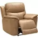 Kaden Elliott Taupe Leather Power Recliner with Power Lumbar and USB Charging