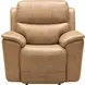 Kaden Elliott Taupe Leather Power Recliner with Power Lumbar and USB Charging
