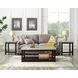 Caleb Espresso Rectangular Marble Top Coffee Table