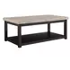 Caleb Espresso Rectangular Marble Top Coffee Table