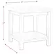Caleb Espresso Rectangular Marble Top End Table