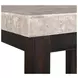 Caleb Espresso Rectangular Marble Top End Table