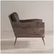 Karma Slate Genuine Leather Accent Chair