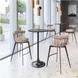 Bite Black And Bronze Round Bar Table