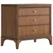 Harbor Lakeside Sepia 3 Drawer Nightstand with USB Charging