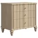 Haven Warm White Upholstered Finial Poster Bedroom Set