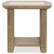 Bradford Riverbed Beige Rectangular Marble Top End Table