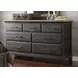 Heritage Timber Charcoal 7 Drawer Farmstead Dresser with Rectangular Jessup Mirror