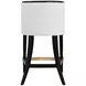 Keaton White and Black Performance Fabric Counter Height Stool