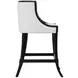 Keaton White and Black Performance Fabric Counter Height Stool
