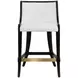 Keaton White and Black Performance Fabric Counter Height Stool