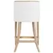Keaton White and Brown Performance Fabric Counter Height Stool