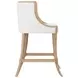 Keaton White and Brown Performance Fabric Counter Height Stool