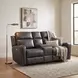 Kellen Dark Gray Double 72" Reclining Loveseat with Center Console