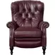 Kendall Shoreham Wine Leather Push Thru The Arms Recliner with Nailhead Trim