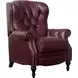 Kendall Shoreham Wine Leather Push Thru The Arms Recliner with Nailhead Trim