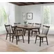 Kensington Black and Natural Rectangular Leg Dining Room Set