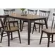 Kensington Black and Natural Rectangular Leg Dining Room Set