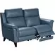 Kester Masen Bluegray Leather 63" Power Reclining Loveseat with Power Headrest and USB Charging