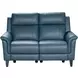 Kester Masen Bluegray Leather 63" Power Reclining Loveseat with Power Headrest and USB Charging