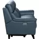 Kester Masen Bluegray Leather 63" Power Reclining Loveseat with Power Headrest and USB Charging