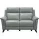 Kester Lorenzo Mint Leather 63" Power Reclining Loveseat with Power Headrest and USB Charging
