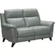 Kester Lorenzo Mint Leather 63" Power Reclining Loveseat with Power Headrest and USB Charging