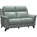 Kester Lorenzo Mint Leather 63" Power Reclining Loveseat with Power Headrest and USB Charging