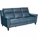 Kester Masen Bluegray Leather Power Reclining Living Room Set with Power Headrest and USB Charging