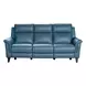 Kester Masen Bluegray Leather Power Reclining Living Room Set with Power Headrest and USB Charging
